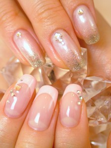 ラメグラデーション／フレンチ