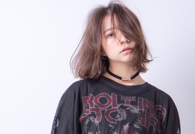 外ハネふわっとかわいいボブ